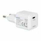 Deltaco USB-C vegglader PD 20 W, hvit thumbnail