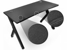 Svive Cygnus Gaming Desk matt sort med sorte sømmer thumbnail