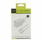Eletra hurtiglader Sett USB-C 20 W 1 M, hvit thumbnail