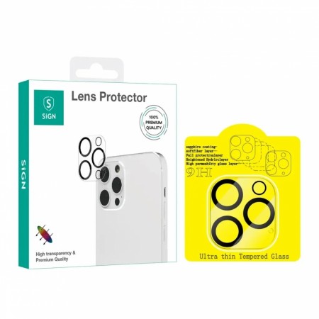 SiGN Linsbeskytter i Herdet Glass for iPhone 11-17