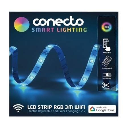 Conecto RGB LED-lysstripe, 3 m