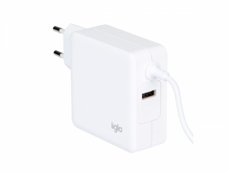 iiglo universal lader for PC, mobil og nettbrett USB-C 65W